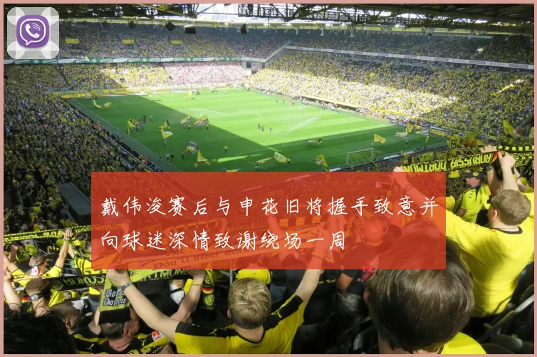 戴伟浚赛后与申花旧将握手致意并向球迷深情致谢绕场一周